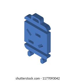 Trolley isometric left top view 3D icon