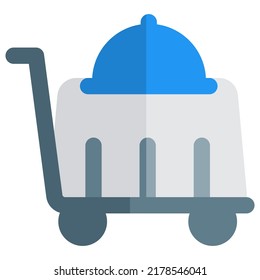 Trolley für Großartikel, die auf einen Tisch gestellt werden