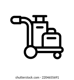 trolley line icon illustration vector graphic