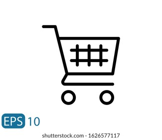 Trolley line style icon design template. EPS 10. Icon Vector Illustration on white background