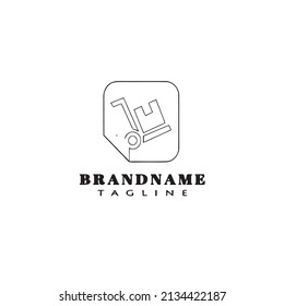 símbolo de caricatura del logo del carro plantilla de diseño del vector negro moderno