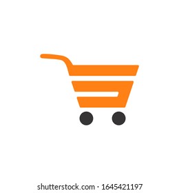 trolley logo design vector, modern graphic
