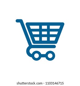 trolley logo. shopping icon. buy and sell symbol. vector eps 08.