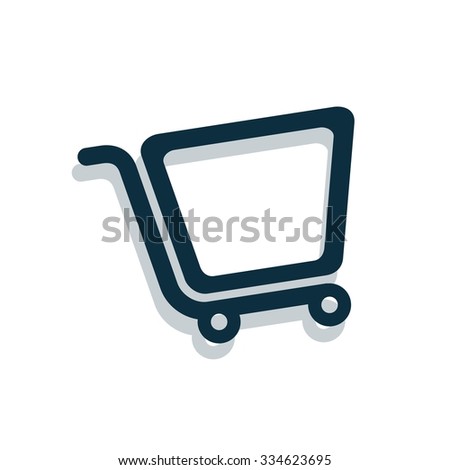 trolley logo. shopping symbol. vector icon.