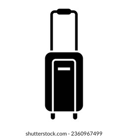 Trolley luggage bag icon vector on trendy design