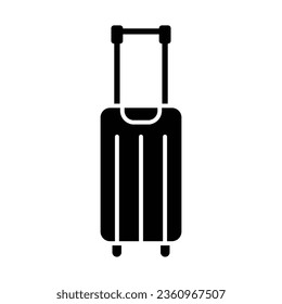 Trolley luggage bag icon vector on trendy design