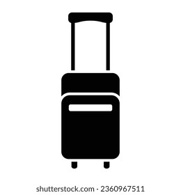 Vector del icono de la bolsa de equipaje de los vagones de trineos en el diseño de moda