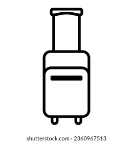 Vector del icono de la bolsa de equipaje de los vagones de trineos en el diseño de moda