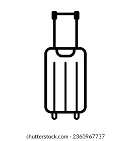 Trolley luggage bag icon vector on trendy design