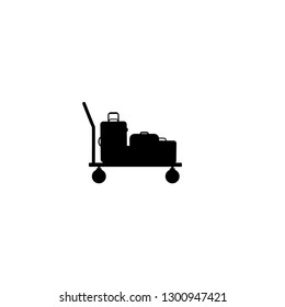 trolley with luggage icon