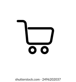 Trolley with minimal vector and line art