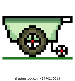 Trolley in pixel art style