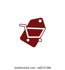 Trolley with price tag background