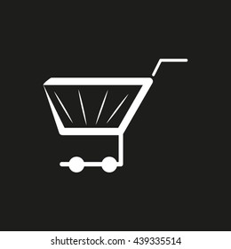 Trolley for products, vector illustration
