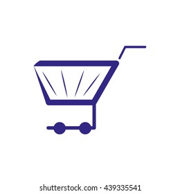Trolley for products, vector illustration