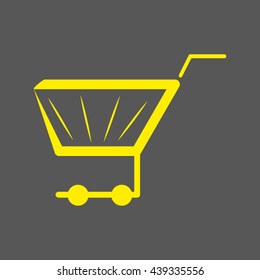 Trolley for products, vector illustration
