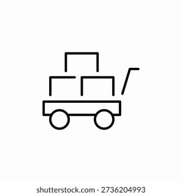 trolley pushcart icon sign vector