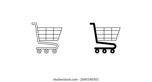 trolley set icon with white background vector stock illustration