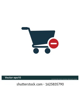 trolley shop icon vector design element logo template