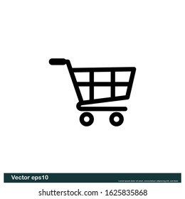 trolley shop icon vector design element logo template