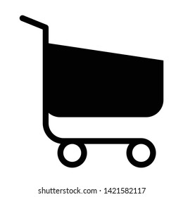 trolley shop multimedia icon vector