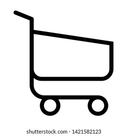 trolley shop multimedia icon vector