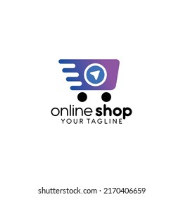 Trolley Shop Online Shop Logo Template Stock Vector (Royalty Free ...