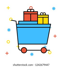 trolley   shopping   gift 
