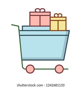 trolley shopping. gift 