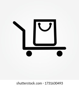 Trolley shopping icon vector illustration