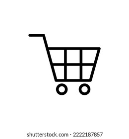 Trolley Sign for Icon Symbol, Pictogram, Logo, Website, Apps, Art Illustration or Graphic Design Element. Vector Illustration