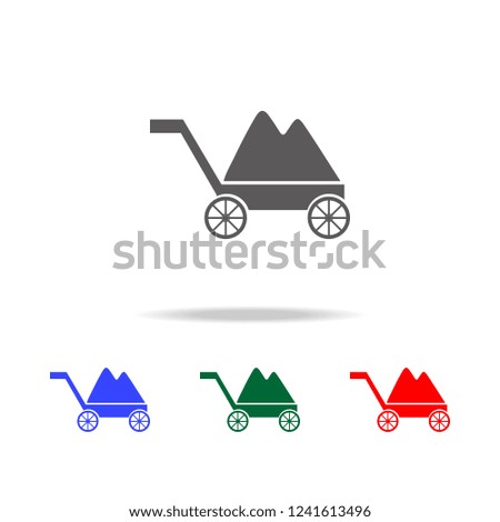 trolley with soil icon. Elements of garden in multi colored icons. Premium quality graphic design icon. Simple icon for websites, web design, mobile app, info graphics