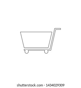trolley in the store icon. Element of web for mobile concept and web apps icon. Outline, thin line icon for website design and development, app development