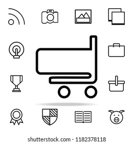 trolley in the store icon. web icons universal set for web and mobile on white background