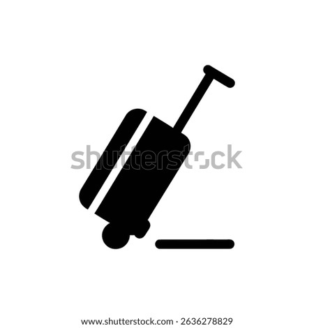 Trolley Suitcase Being Dragged for Travel and Luggage Transport