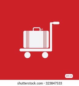 trolley suitcase vector illustration  