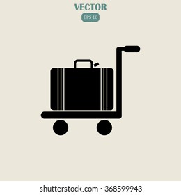 trolley suitcase vector illustration  