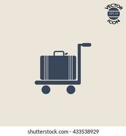 trolley suitcase vector illustration  