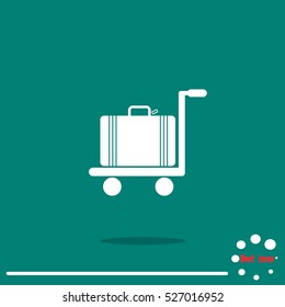 trolley suitcase vector illustration  