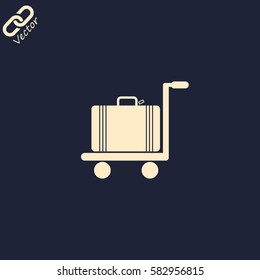 trolley suitcase vector illustration  