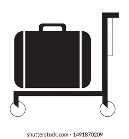 trolley suitcase vector illustration isolated on white background