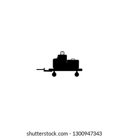 trolley with suitcases icon