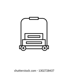 trolley with suitcases icon. Element of travel illustration. Signs and symbols can be used for web, logo, mobile app, UI, UX