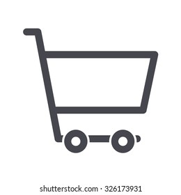 trolley in a supermarket vector icon
