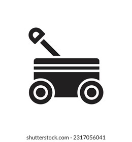 Trolley Toy Filled Icon Vector Illustration