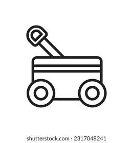 Trolley Toy Outline  Icon Vector Illustration