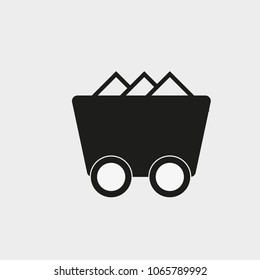 trolley truck carrying materials vector