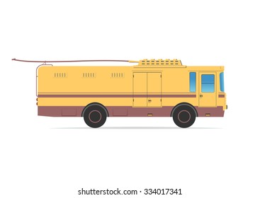 Trolley truck. Vector illustration. EPS 10, opacity