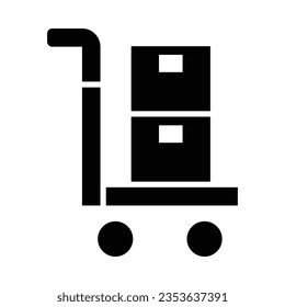 Trolley Vector Glyph Icon For Personal And Commercial Use.
