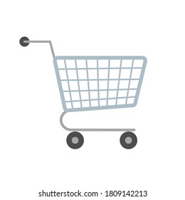 trolley vector icon. basket shop